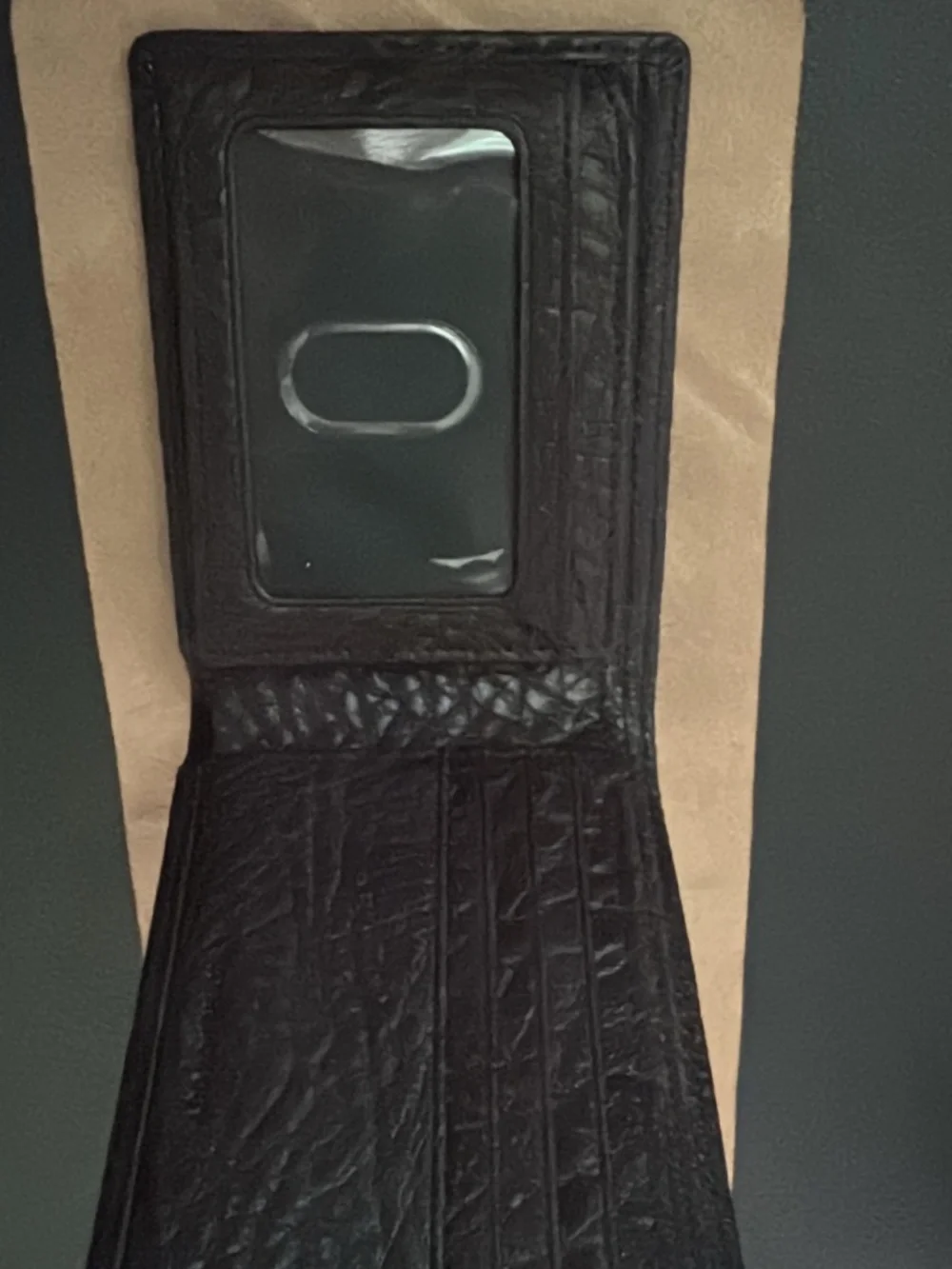 Leatherology Bifold Wallet with Flap, Monogrammed with 